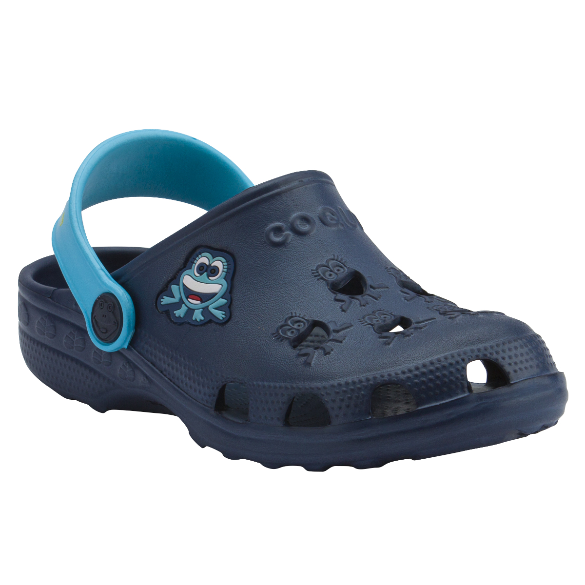 Coqui pantofle Little frog dětské tmavě modré Fusakle