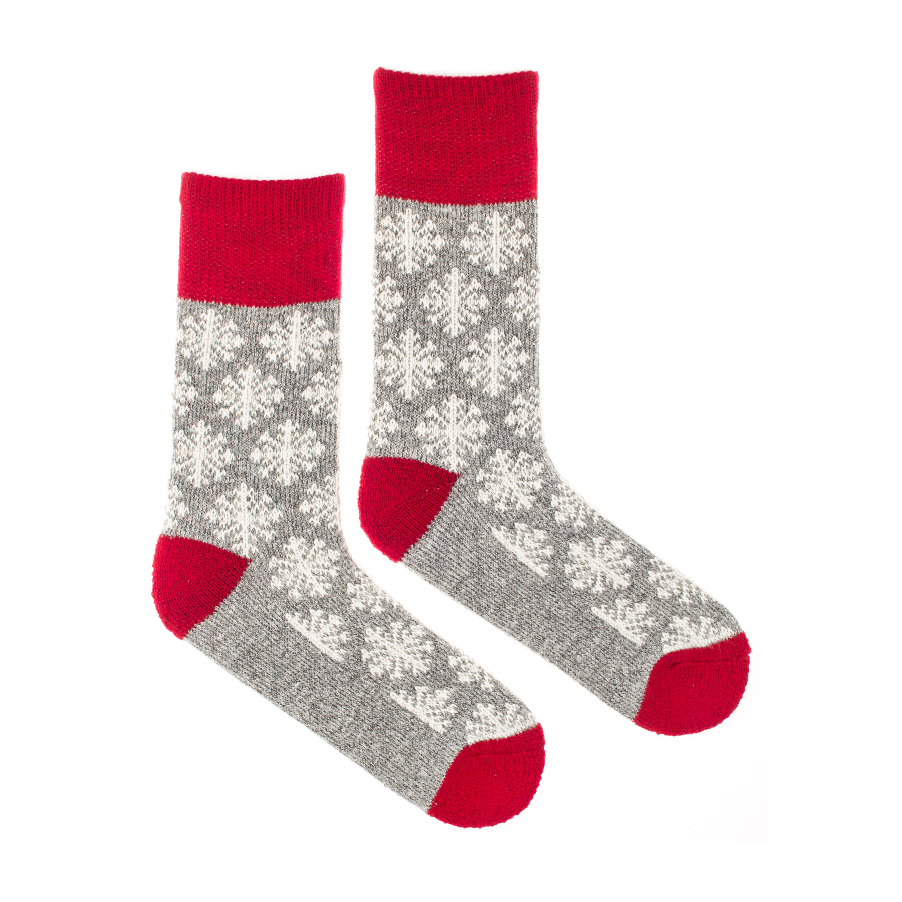 Vlněné ponožky Vlnáč Chumelice červená Fusakle