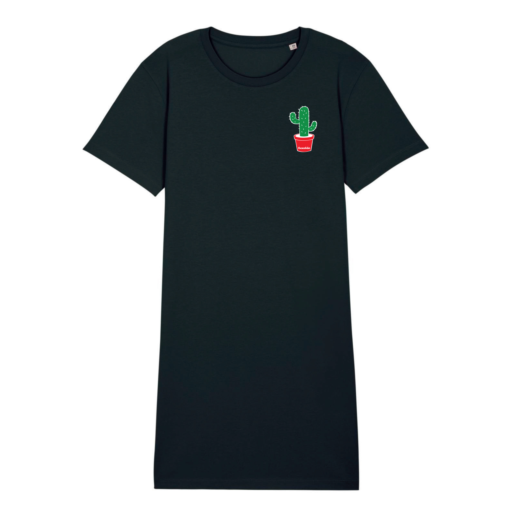 Tričkové šaty černé Kaktus Fusakle