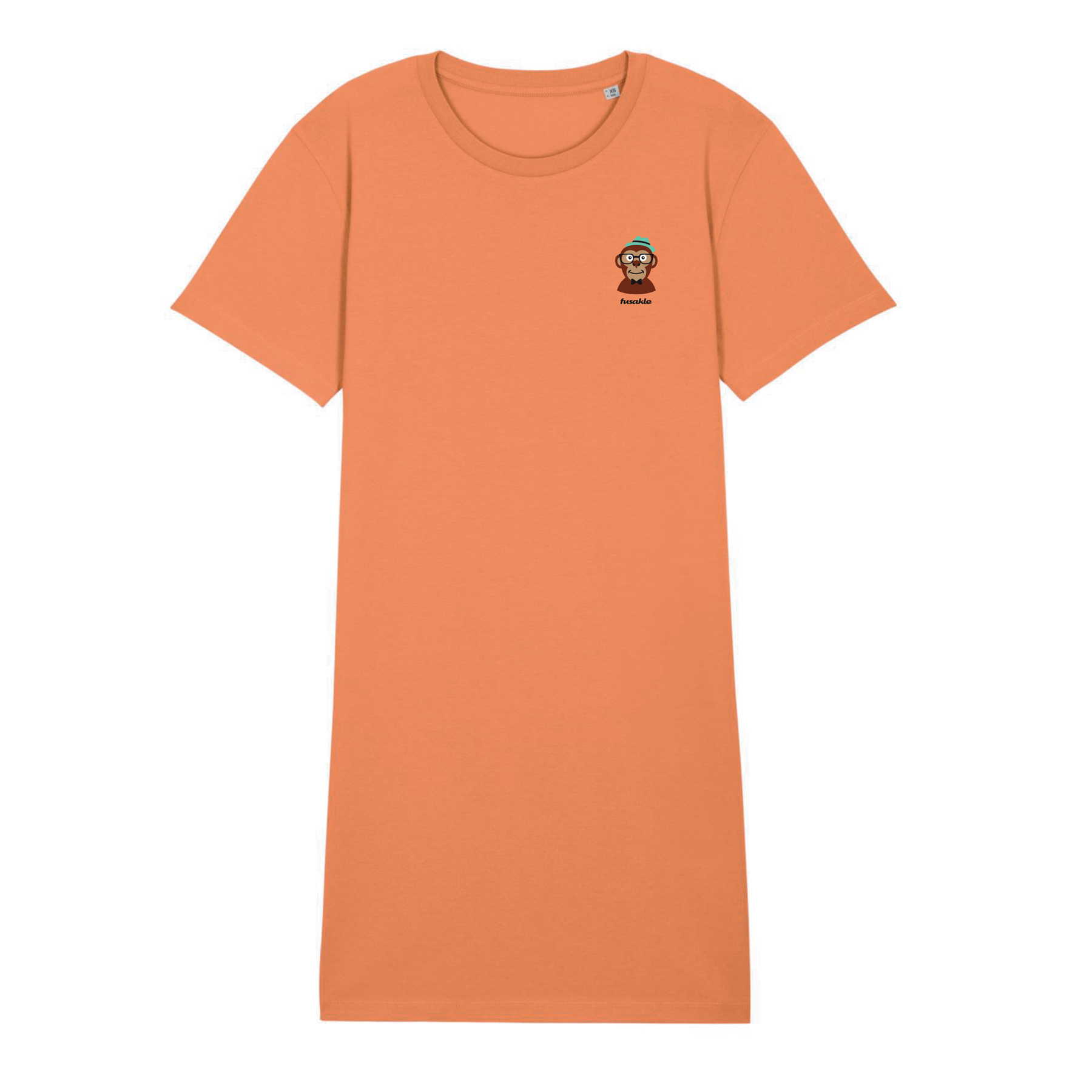Tričkové šaty oranžové Opice Fusakle
