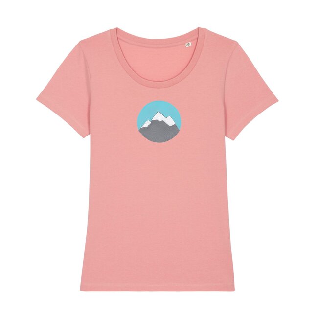 T1747 tričko pískacie dámske hory ružové 1