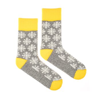 Vlnené ponožky Vlnáč Chumelica žltá