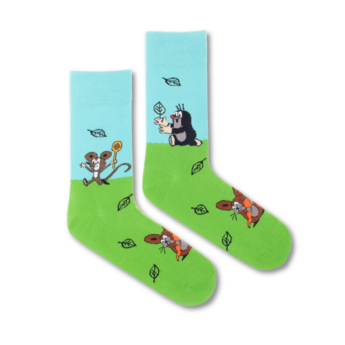 Socken Maulwurf auf der Wiese