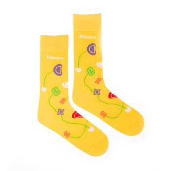 Ponožky Lúčnica kvety žluté