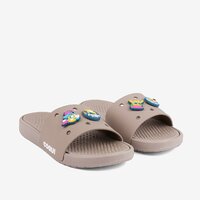 Pánske šľapky COQUI SPEEDY sivohnedé + amulety | Fusakle