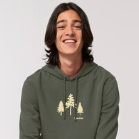 Mikina khaki stromy 01
