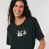 T2236 Tricko Bob a Bobek v zime cierne 2xn