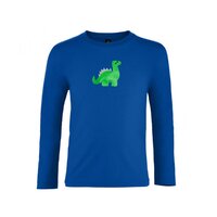 T2277 Tricko detske piskacie Dino modre dlhy rukav 1new
