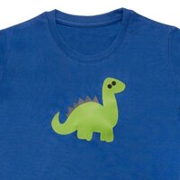 T2277 Tricko detske piskacie Dino modre dlhy rukav 3